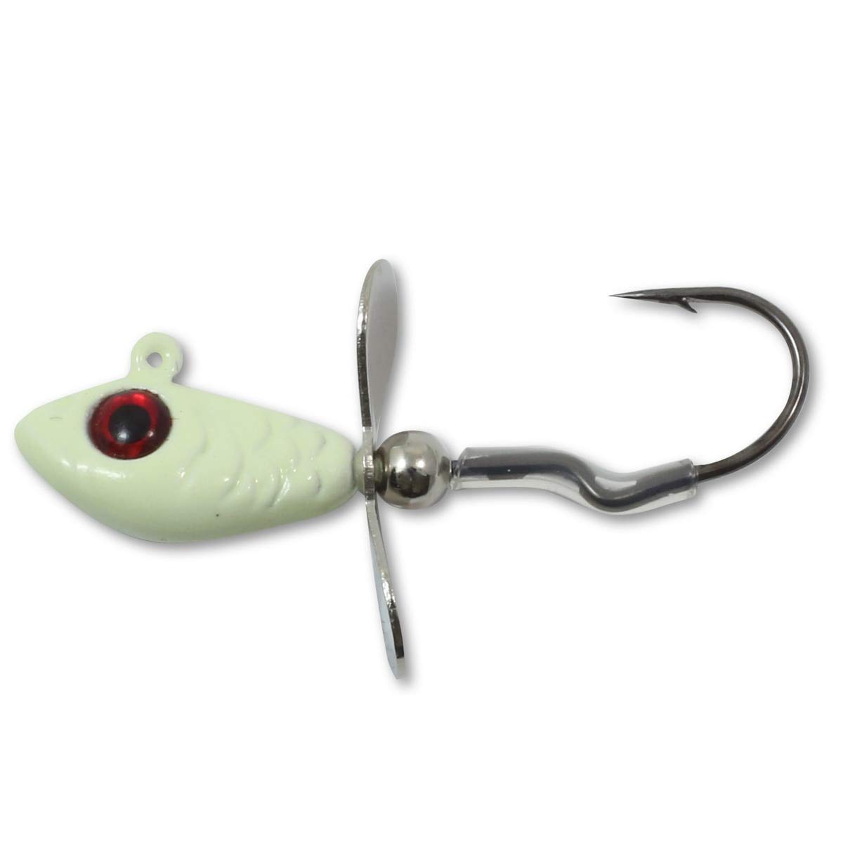 NORTHLAND TACKLE UV Whistler Jig - 1.875" Size, 1/4 Oz, #1/0 Hook For Perch, Walleye, Bass