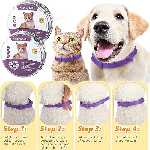 Coleira Calmante Natural Anti Stress P/Cães&Gatos (62cm)