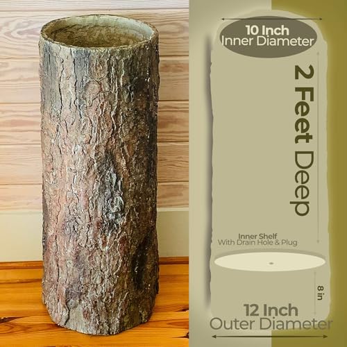 Caneca rústica estilo tocón de árbol realista miniatura 2