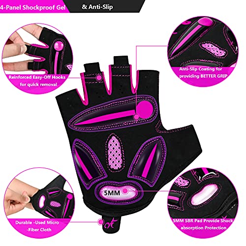 image for BIKINGMOREOK Bike Cycling Gloves for Men Women,Non-Slip Breathable 5MM