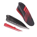 Orwalk 3/4 Height Increase Insoles, Black/Red, Unisex-Adults, 2 Count, XTRA LARGE, PU and Fabric, Anti-Slip, Comfort and Cushioning, Active Individuals, Professionals gallery image
