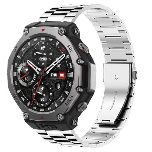 Bracelet Amazfit T-Rex 3 48mm en acier pour remplacer votre silicone usé