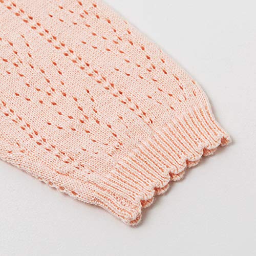 Image of Simplee kids Baby Girl Thin Sweater Solid White Pink Cardigans for Toddler 0-3Years