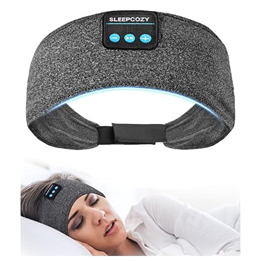 ASMRBAND Headband Headphones, Sleep Headphones Adjustable, Sleeping Headphones Comfortable Headband with Thin Speaker Microphone Handsfree Best Gift Ideas For Women Men
