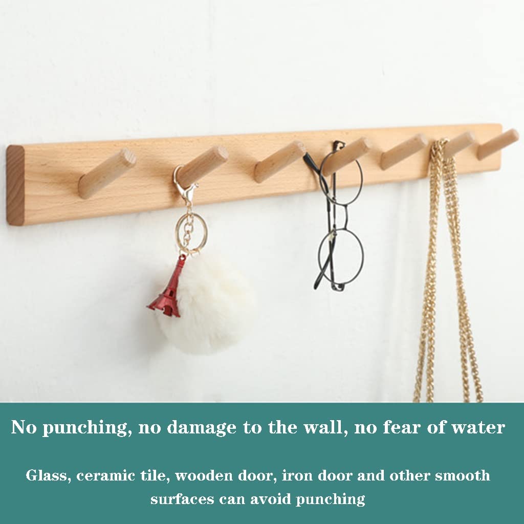 LARHN Appendiabiti Da Parete Legno - 5 Ganci - 43 Cm - Foto 7