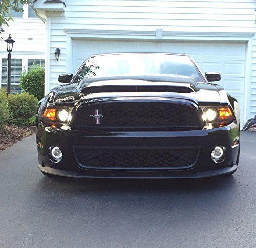 BLINGLIGHTS White LED Halo Fog Lamp Angel Eye Driving Light Kit Compatible With 2005-2014 Ford Mustang Shelby GT500