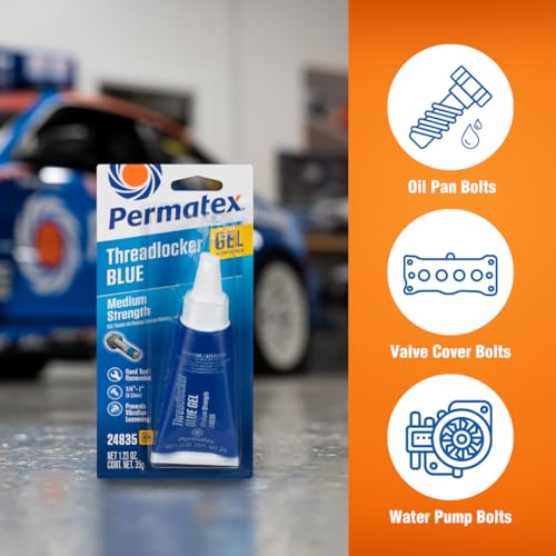 Image of Permatex 24835 Medium Strength Threadlocker Blue Gel, 35 g