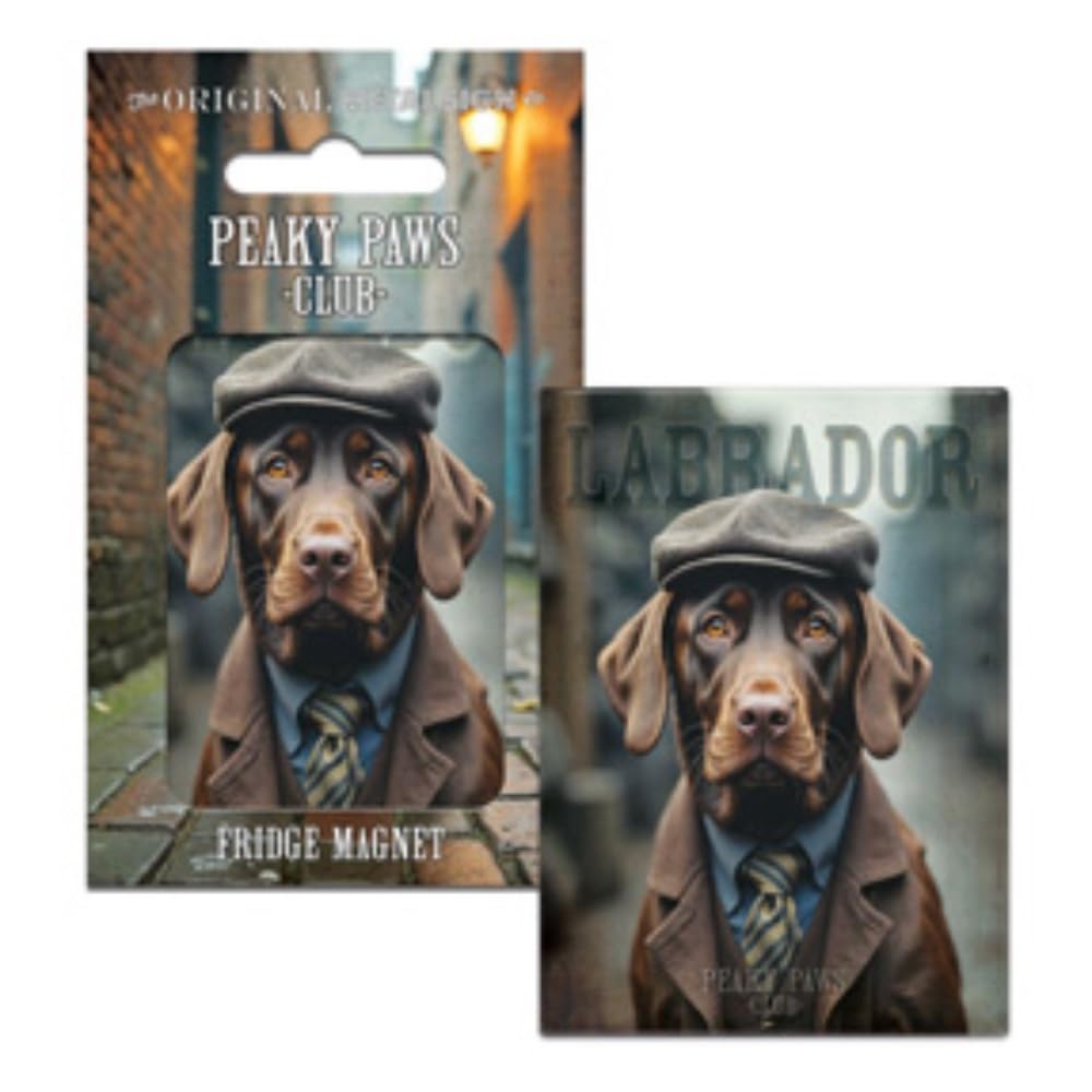 Fridge Magnet (65 x 90 mm) - Peaky Paws Club - Chocolate Labrador