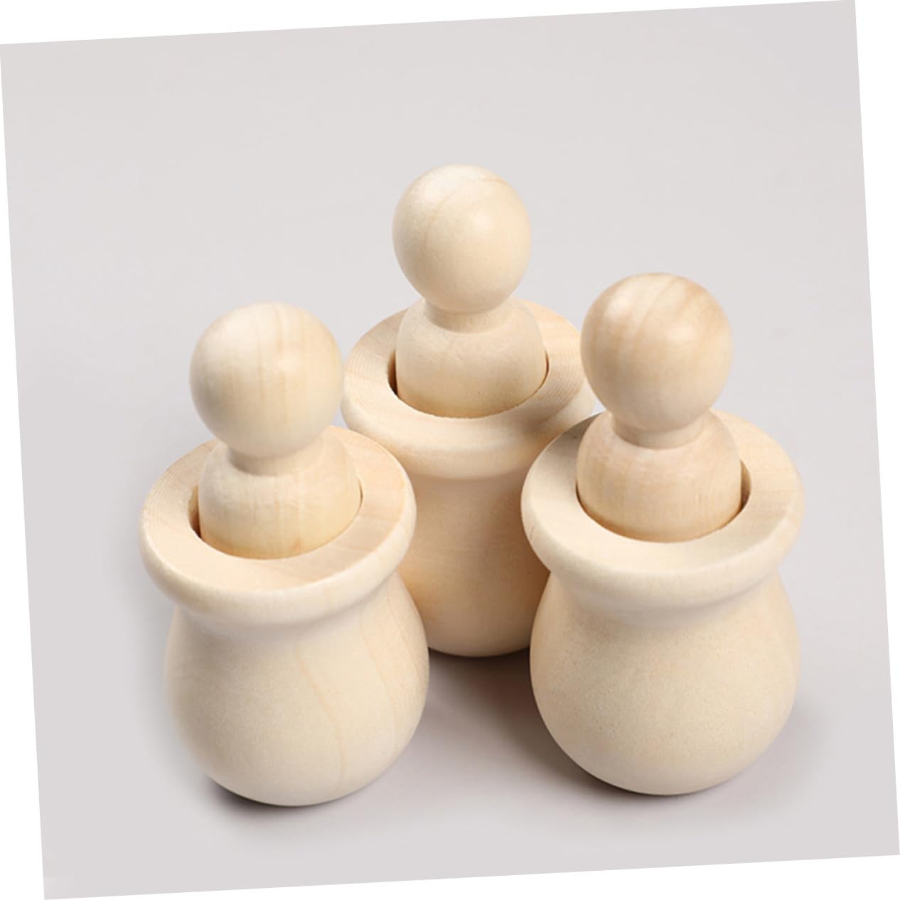 Anneome 20 piezas Muñecos de Madera sin Pintar para Manualidades DIY Figuras sin Terminar para Decorar y Fomentar Creatividad Infantil