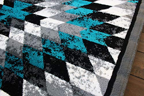 Masada Rugs Tapete Área 6x9 pies Turquesa miniatura 4