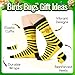 HAPPYPOP Bee Gifts for Women Men - Honey Bee Lover Socks for Beekeeper Teens, Bumblebee Lover Gifts for Insect Bug Watchers Keepers