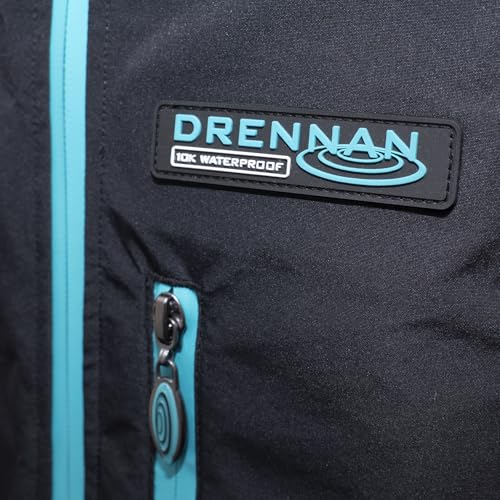 Drennan 10K/5K Salopettes 2XL | 10,000mm Waterproof and 5,000g/m² Breathable | Match Fishing Salopettes | Taped Seams | Elasticated Shoulder Straps | Boot Zips with Adjustable Tabs | Zipped Pockets - Image 4