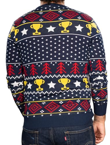 Trophy Husband and Wife Couple's Adult Unisex Funny Fully Knitted Long Sleeve Ugly Christmas Sweater3