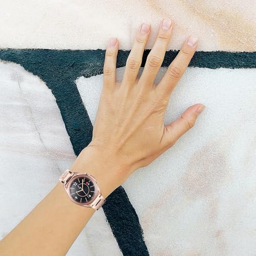 Correa para reloj de acero inoxidable con brillo rosa miniatura 3