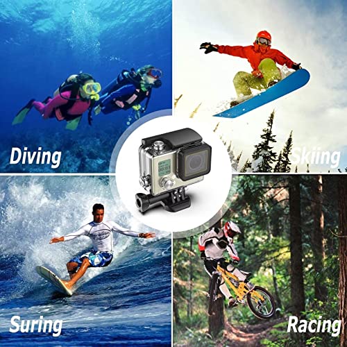 Image of Waterproof Housing Case, hongdak Underwater Protective Case Shell with Bracket Accessories, Housing Case Diving 60 Meter for Go Pro Action Camera (for Gopro4) | Protective Dive Housing Shell with Bracket Mount Accessories for GoPro Hero4, Hero3+, Hero3 Action Camera Outside Sports
