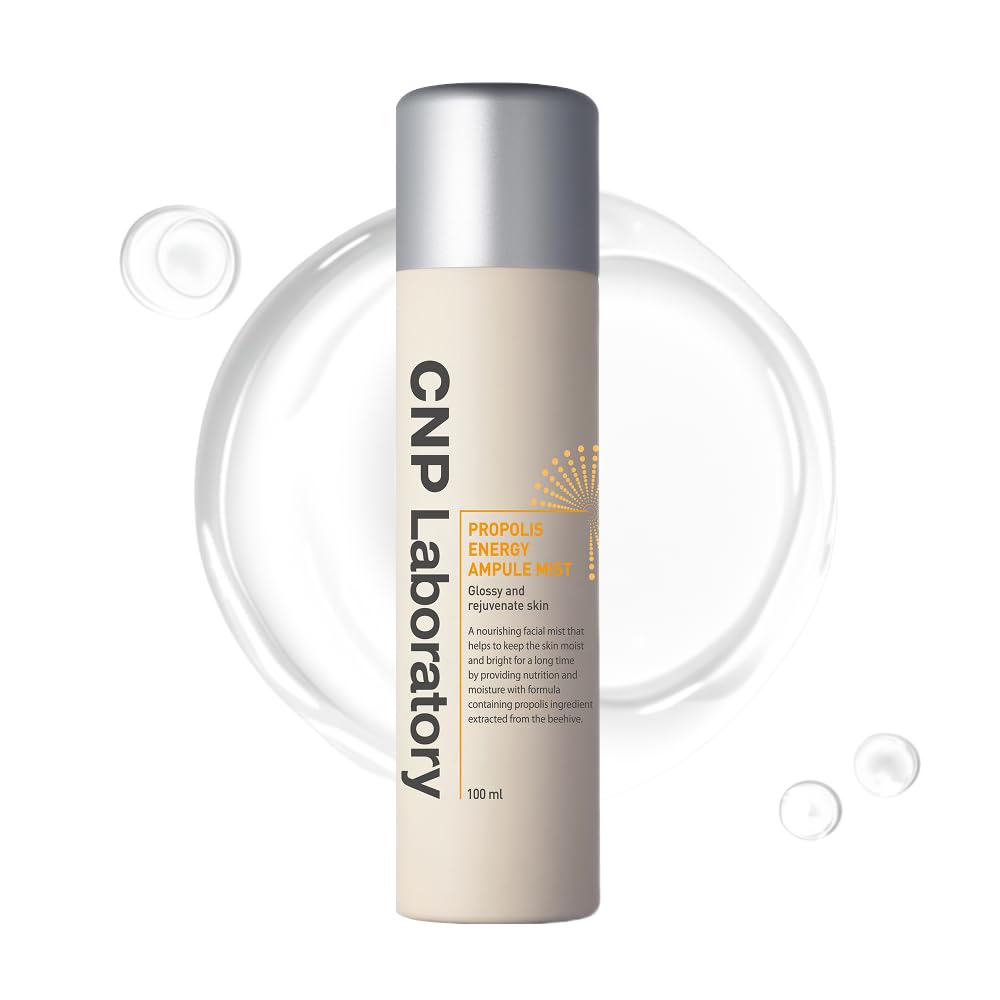 CNP Laboratory Propolis Ampule Mist I Hydrating Face Mist for Dry Skin I Hypoallergenic, Nourishing, Glow, Korean Skincare, 3.4 Fl Oz (Pack of 1)