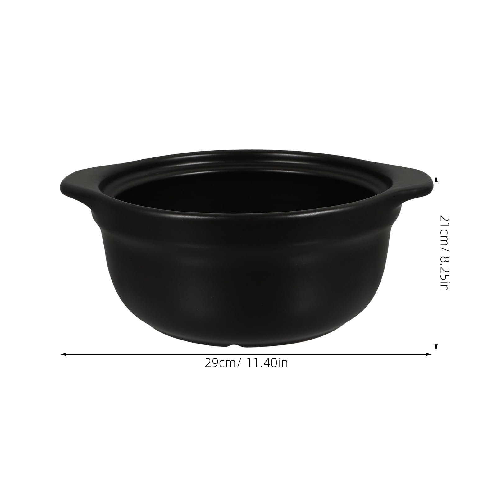 Pentola Casseruola in Ceramica Nera, con Vassoio