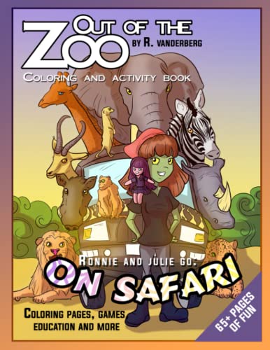 On Safari coloring book: Ronnie and Julie (Out of the zoo)