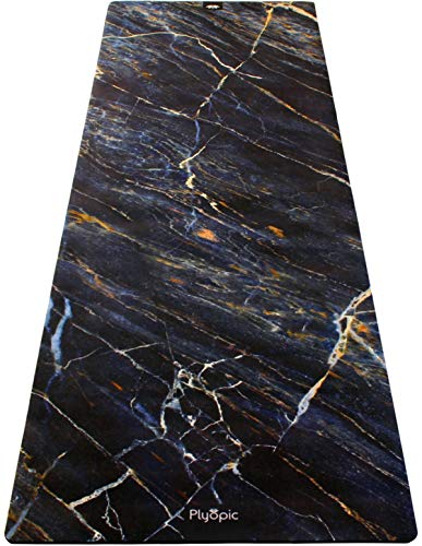 Plyopic Esterilla de Yoga | Antideslizante Colchoneta/Toalla Natural y Ecológica | Ideal para Yoga, Pilates, Ejercicio, Fitness, Hot o Bikram (Marble)