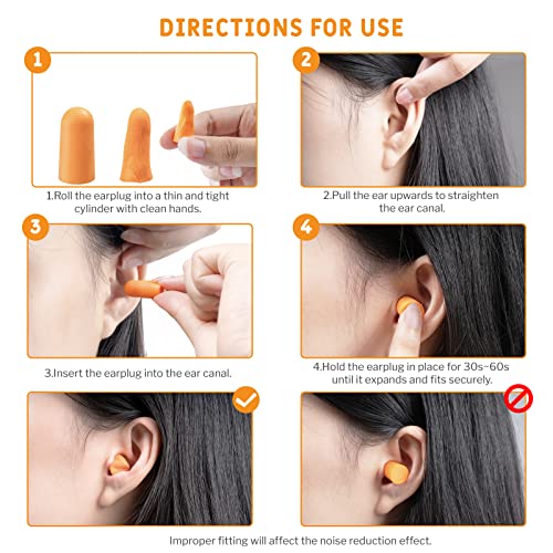 50 Pairs Foam Ear Plugs, Andanda Ultra Soft Foam Earplugs, Reusable, Soft & Comfortable, Slow Rebound, Ear Plugs For Sleeping Noise Cancelling 32Db Nrr, Snoring, Shooting, Studying, Loud Noise #TOP3