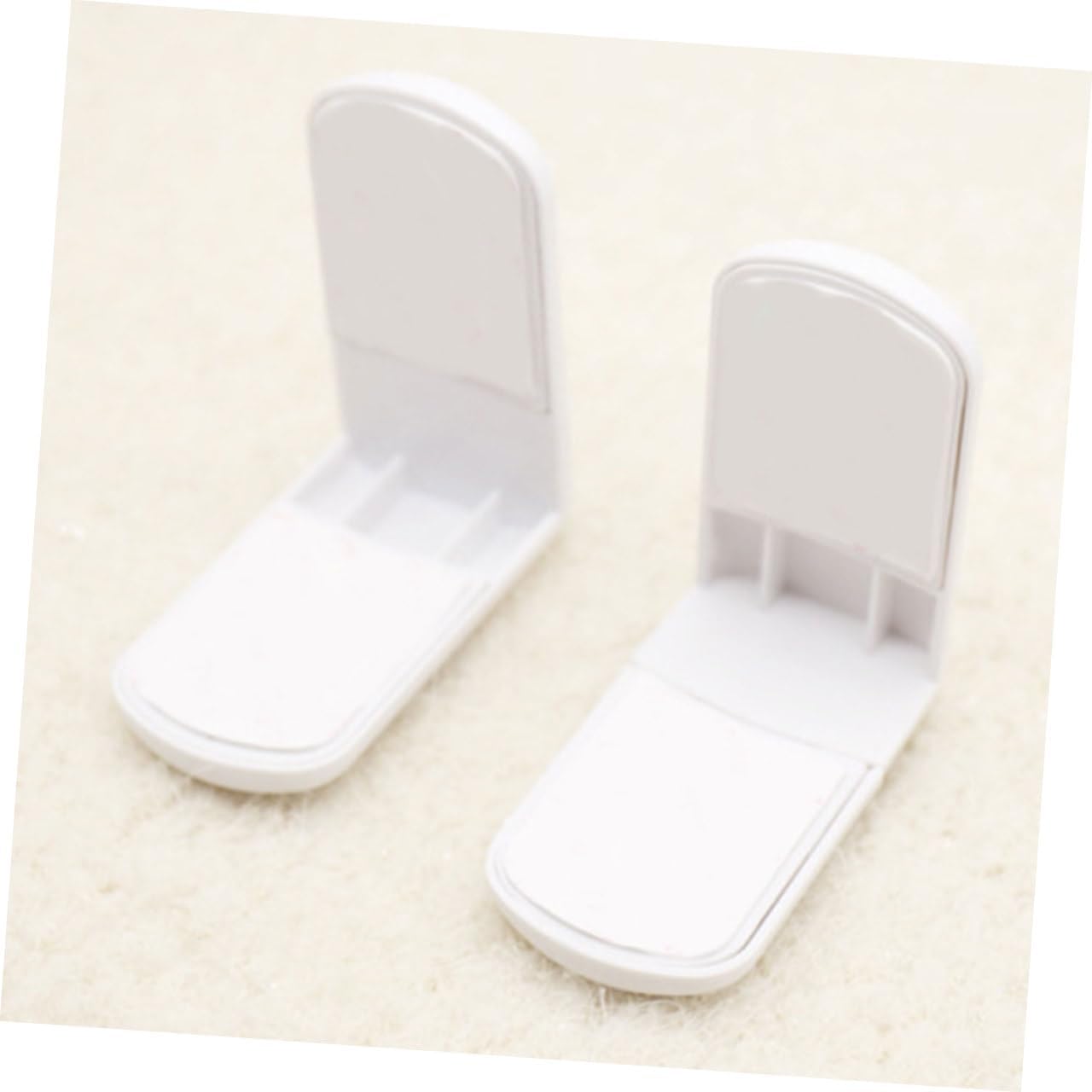 Kisangel 10-Pack Baby Proofing Corner Locks for Child Safety White Sticky Cabinet Latches with Strong Adhesive for Secure Closure for Drawers and Cupboards