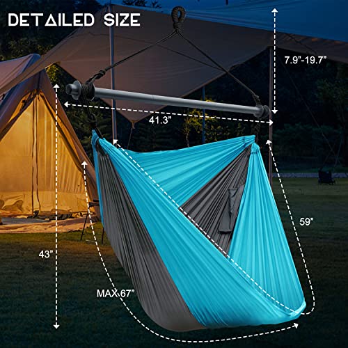 Liphontcta Hammock Chair, Portable Outdoor Hanging Rope Swing, Max 500 Lbs, Collapsible And Lightweight Nylon Parachute Hammocks Chair For Indoor, Backpacking, Travel, Backyard, Patio, Hiking #TOP7