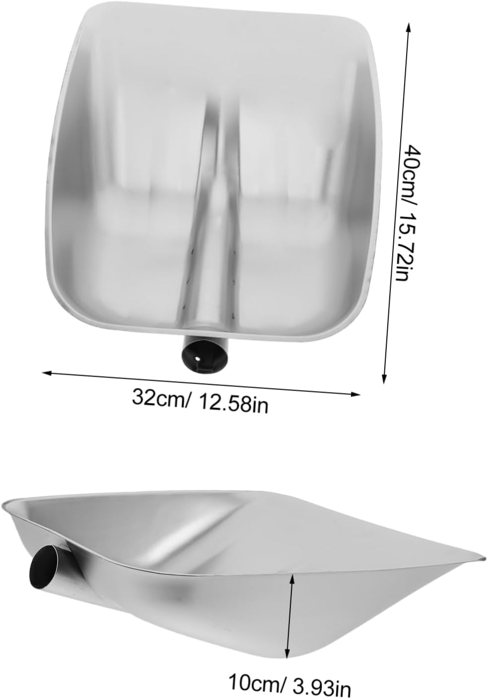 Alipis Garden Shovel Head Stainless Steel Replacement Trowel for Efficient Soil Planting and Snow Removal and Weather-Resistant Snow Hand Tool