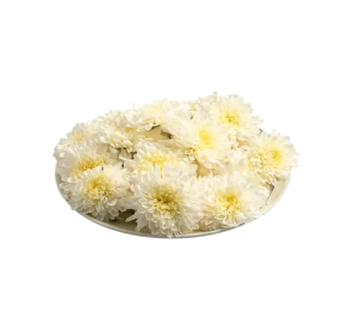 Fresh Chrysanthemum/Shevanti Flower White, 100 g image 3