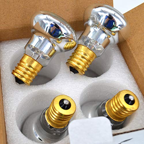 Haraqi 4 Pack Replacement Bulbs For Lava Lamps,Glitter Lamps,Incandescent, Yellow, R39 E17 25 Watt Reflector Bulbs #TOP6