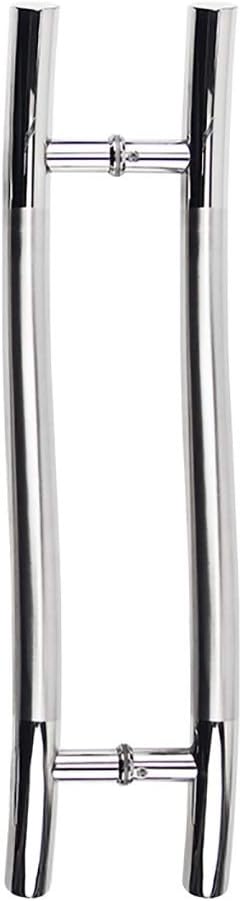 Heavy Duty Stainless Steel S-Type Commercial Office Tempered Glass Door Push-Pull Handle/Sliding Barn Door Handle-Length 60cm