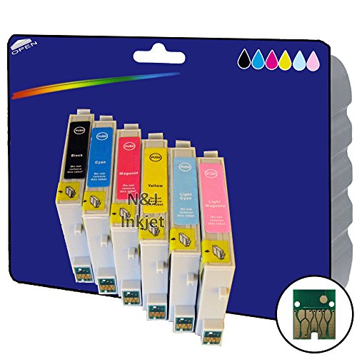 1 Juego de Non-Original XL Cartuchos de Tinta para Epson Stylus Photo R200, R220, R300, R300 M, R320, R340, RX500, RX600, RX620, RX640  Core-Tekk no OEM compatibles
