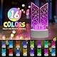 Eygerur Kpop BTS Nachtlicht für Kinder, BTS Geschenke Frauen, 3D LED Illusionslampen Mit Fernbedienung & Touch 16 Farben Nachttischlampe für Kinder Frauen BTS Fans
