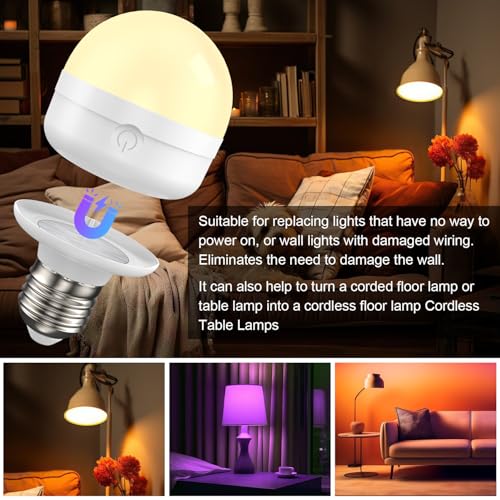 Ampoule RVB rechargeable pour installer une lumière sans électricien - 5