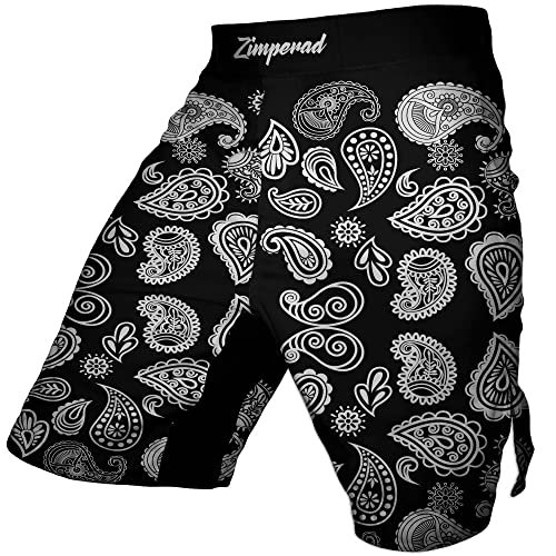 Men's Paisley Shorts MMA Fight Shorts, BJJ, No Gi, Grappling, Jiu Jitsu Shorts Gym Basketball Shorts Athletic Print Shorts