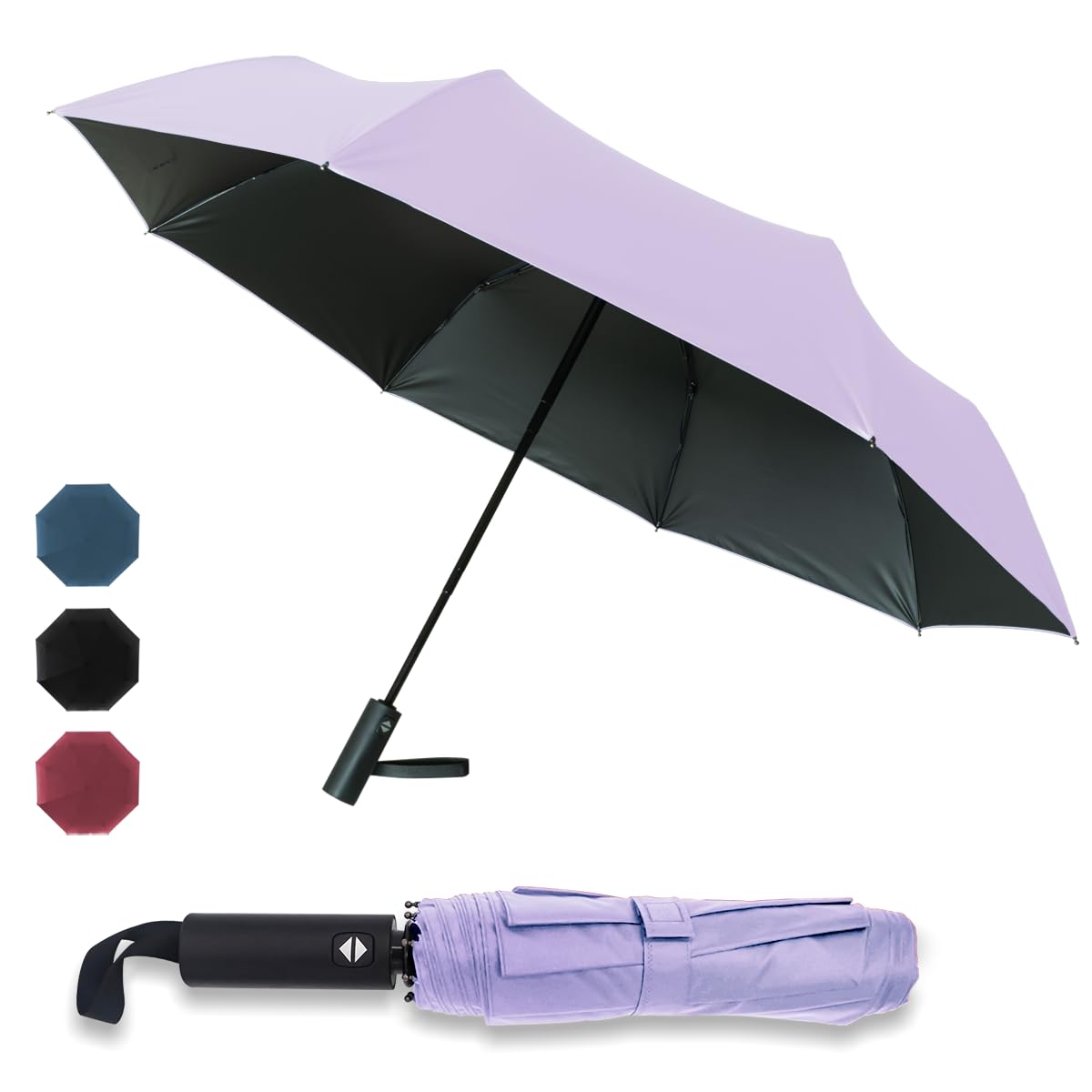 Automatic Umbrella Windproof Lightweight Strong Compact UV Protection Rain Travel Umbrellas Collapsible Backpack Umbrella Suit For Adult