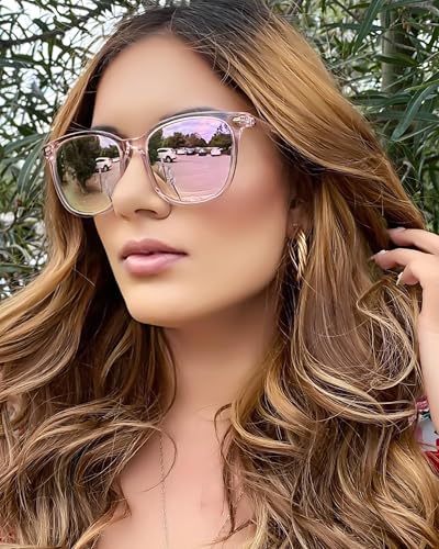 Image of 2 Packs Sunglasses for Women Polarized UV400 Protection Lens Big Frame Fashion Glasses Trendy Stylish Shade
