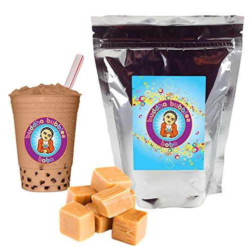 Caramel Frapp Boba / Bubble Tea Drink Mix Powder By Buddha Bubbles Boba 10 Ounces (283 Grams)