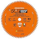 CMT 221.072.12 Industrial Cabinetshop Saw Blade, 12-Inch x 72 Teeth TCG Grind with 1-Inch Bore, PTFE Coating