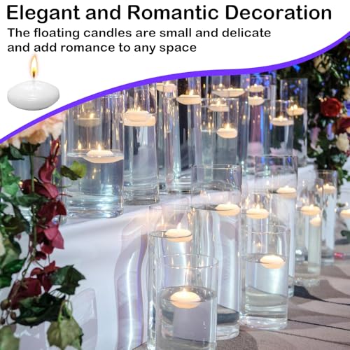 Schwimmkerzen Weiss, 30 Stück Schwimmende Kerzen, Rauchlose Floating Candles, Schwimmende Teelichter 3,8 * 1,5cm, Weiße Schwimmkerzen Zur Dekoration, Wasserkerzen Für Hochzeiten