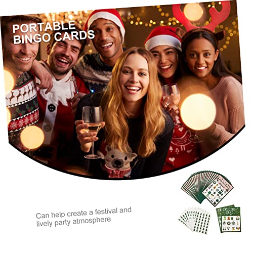 TOYANDONA 1 Jeu Carte De Bingo Jeu Cartes De Bingo De Noël Jeu De Bingo De Fête De Noël Fournitures De Cotillons Cartes De Bingo De Fête De Noël Zhang Bin Papier Enfant Portable – Image 5