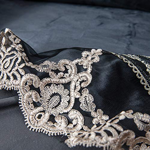 Yumuo Plush Sofa Slipcovers,Embroidered Anti-Slip Universal Sofa Towel European Sectional Couch Covers For Pets Dogs -Gray 200X380Cm(79X150Inch) #TOP3