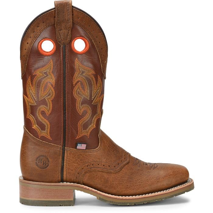 DOUBLE-H Mickey Steel Toe Men's Western Boots - Durable Leather, Slip-Resistant, Comfortable Cushioned Insole, Size Variety2