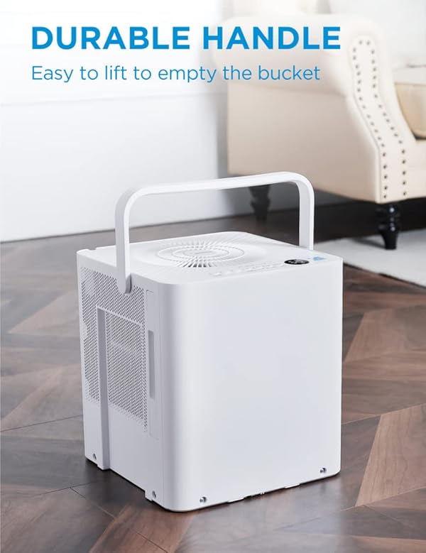 Midea Cube 20 Pint Dehumidifier for Basement, Up to 1,500 Sq. Ft. dehumidifier with drain hose, ENERGY STAR Certificated, Smart Control, Compatible with Alexa, White by Midea - Image 3