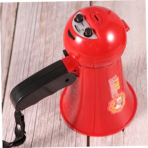 Toddmomy Megafone Criança Alto-Falante Brinquedo Vermelho Criança Cosplay