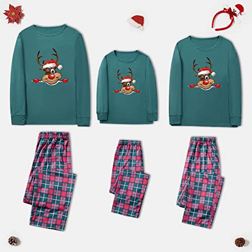 Fall Pajamas For Family Matching Family Pajamas Sets Christmas Deer In Hat Top And Plaid Pants Homewear For Kids Kids 12 Years #TOP1