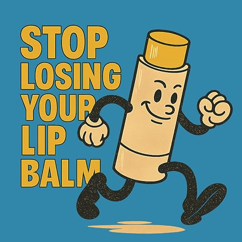 Image of Lip Balm Holder Keychain, Stainless Steel Sleeve Made In USA
