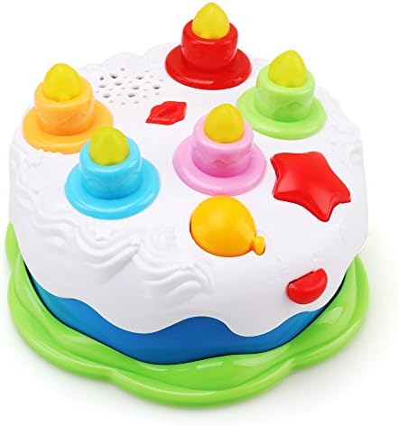 Amy&Benton Kids Birthday Cake Toy for Baby & Toddlers with Counting Candles & Music, Gift Toys for 1 2 3 4 5 Years Old Boys and Girls