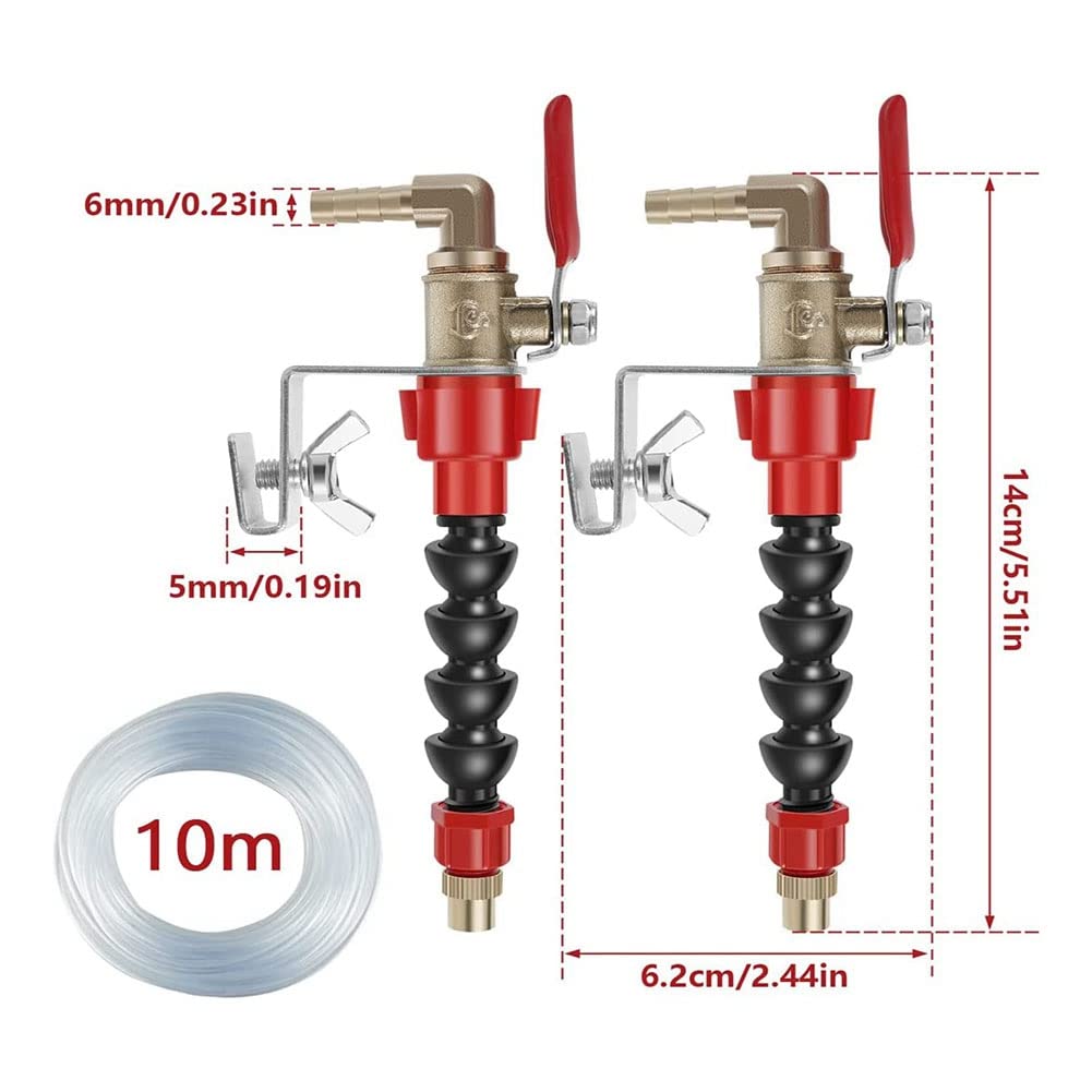 Pulvérisateur d'eau pour dépoussiéreuse, système de brouillard de machine de découpe, brume de liquide de refroidissement, tube étanche à la poussière de 10 mètres