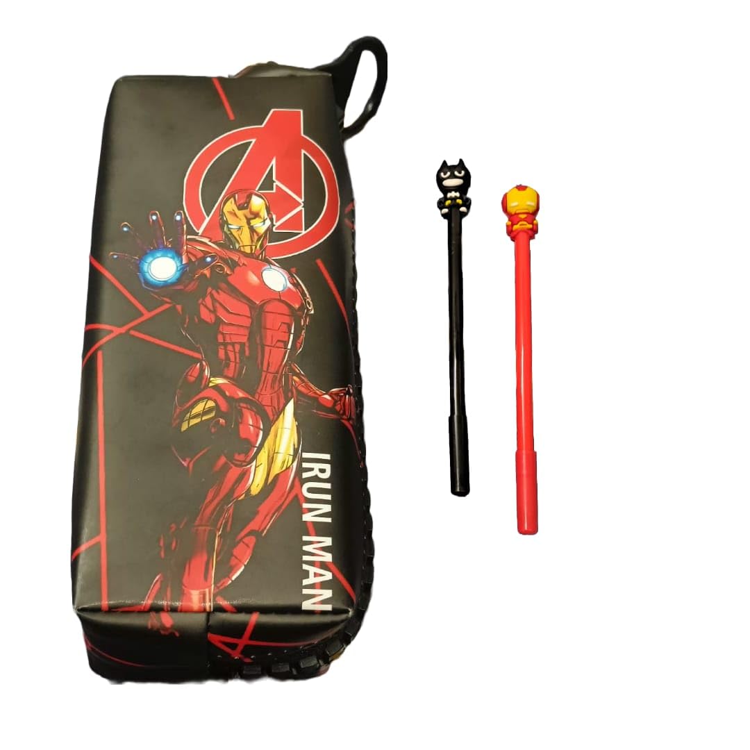 FETE PROPZ New Avenger Pencil Pouch with 2 Pen for Boys/School Stationery Pencil Case with Solid Zipper Closure for Kids, Birthaday Return Gift (Iron Man, Pouch +2 Pencil) (B0CSFWNYM7) Amazon Price History, Amazon Price Tracker