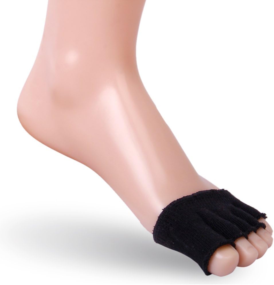 6 Pair Open Toe Half Toe Socks Grip Spa Dance Yoga Pilates Compression Sleeve for Arthritis Feet Care- Unisex Ball of Foot Pads Toe Separators, as described, zUVquiRn6pW5TvLJtl8MY